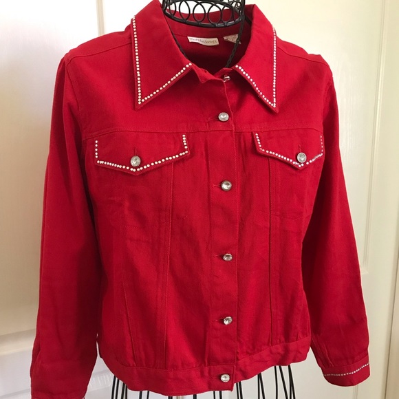 Red Jean Jacket - Picture 3 of 5